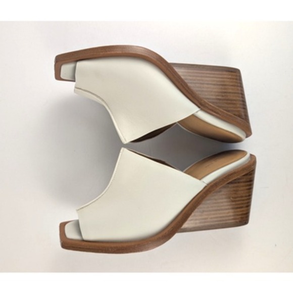 RAG & BONE Santiago Wedge Sandals Women's Size EU 37.5 / US 7.5 Clogs Ivory - Picture 8 of 9